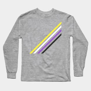 Non Binary Pride Stripes Long Sleeve T-Shirt